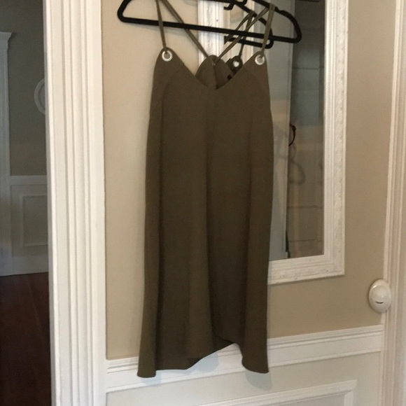 Olive green mini dress - Picture 1 of 6